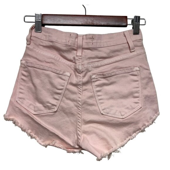 AKIRA Chicago Pink Distressed Cut Off Stretch Shorts Women's Size Small - Picture 2 of 10
